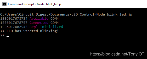 运行blink_led