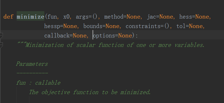 Minimize函数的使用(scipy.optimize)-CSDN博客