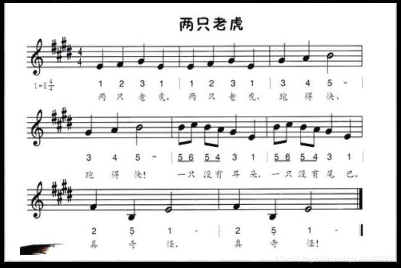 2只老虎曲谱电子琴_两只老虎电子琴曲谱(5)