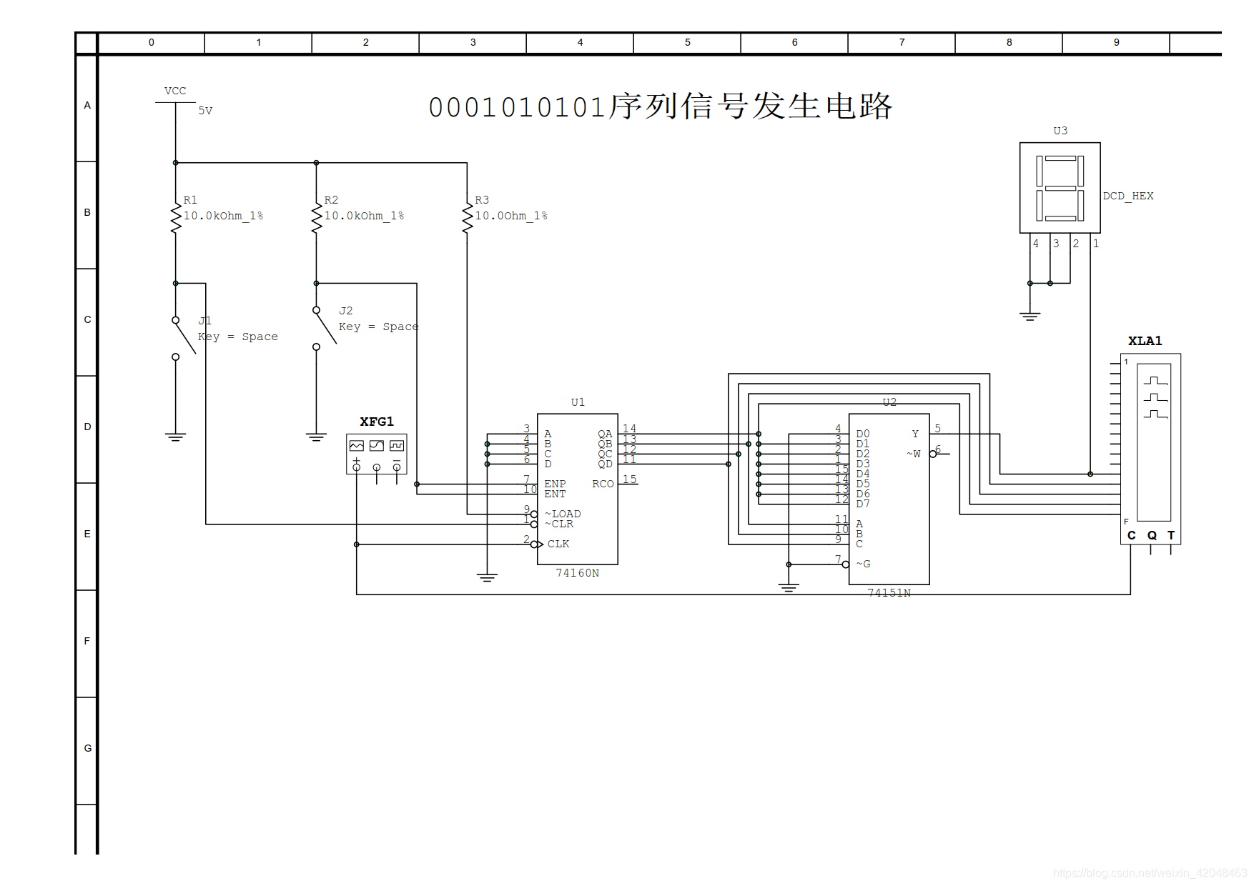74160设计序列信号发生电路(0001010101)-CSDN博客
