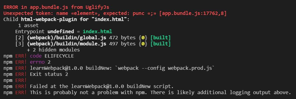 vue ERROR in static/js/vendor.30803ec7e15549e61a1e.js from UglifyJs ...