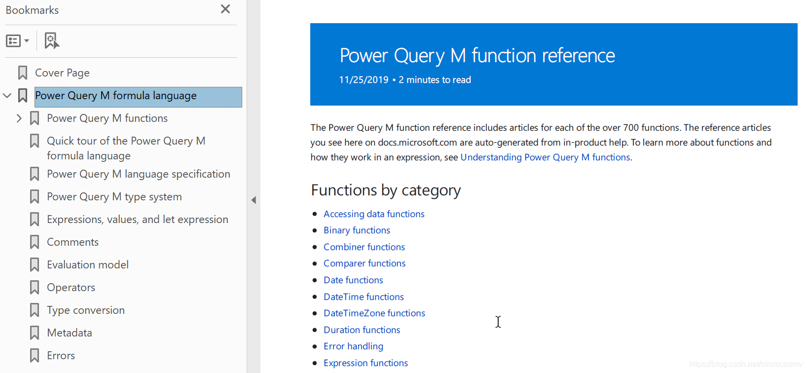 微软官方power Query M语言规范参考手册 Power Query M Function Reference Microcosmv的博客 Csdn博客 微软官方power Query M语言规范参考手册 Power Query M Function Reference Microcosmv的博客 Csdn博客