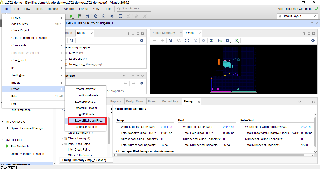 xilinx vivado download bitstream