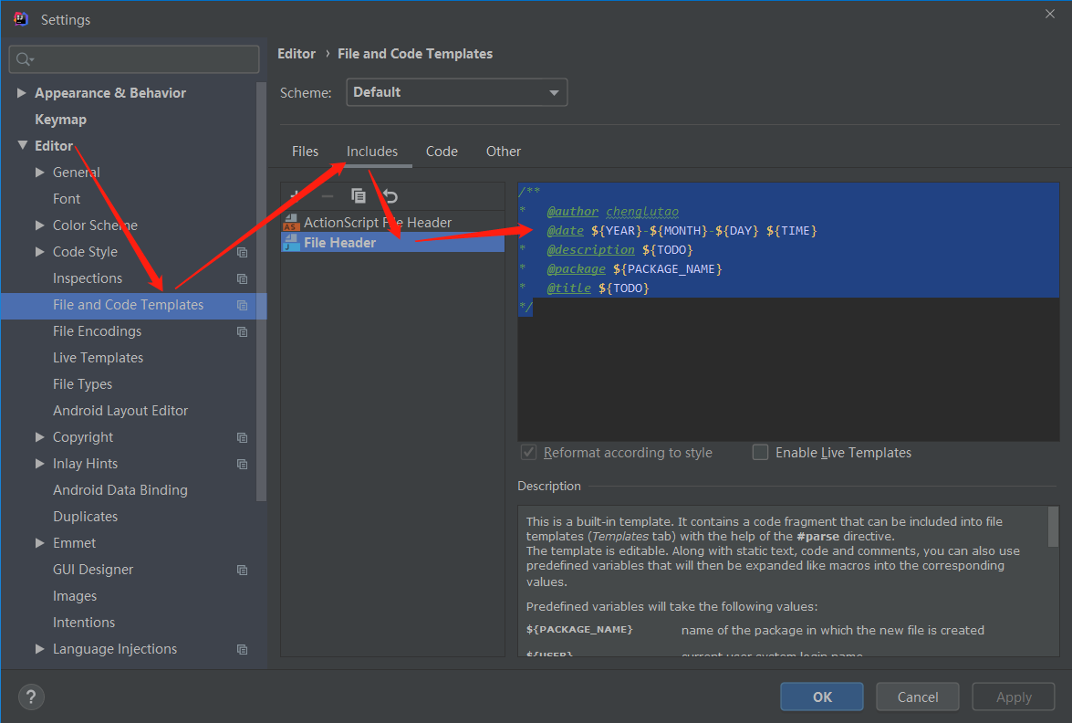idea header comment template - Programmer Sought