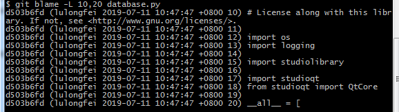 git blame 的用法小记