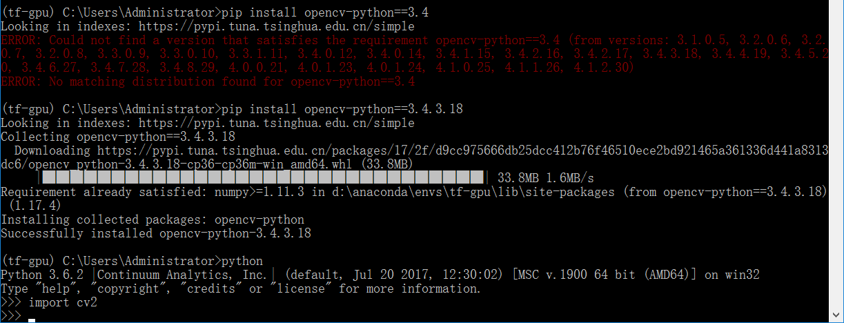 python安装opencv找不到模块_pycharm提示没有编译器怎么解决