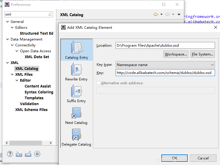 Xsd Eclipse Java eclipse如何处理dubbo.xml报错?(eclipse配置dubbo.xsd)_eclipse dubbo.xml 验证-CSDN博客