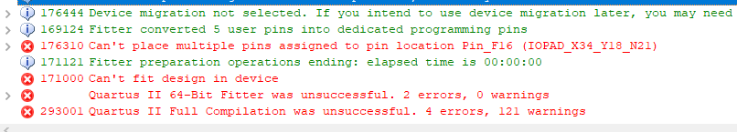 Error (176310): Can't Place Multiple Pins Assigned To Pin Location Pin ...