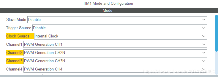 TIM1通道设置