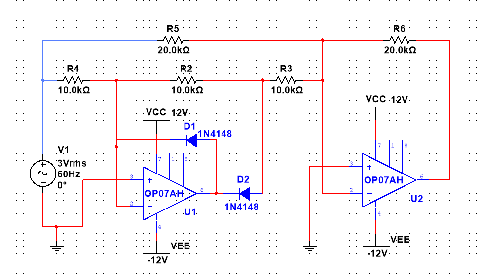 但如采用精密整流电路是可以将微弱的交流电压过零处附近准确转换成