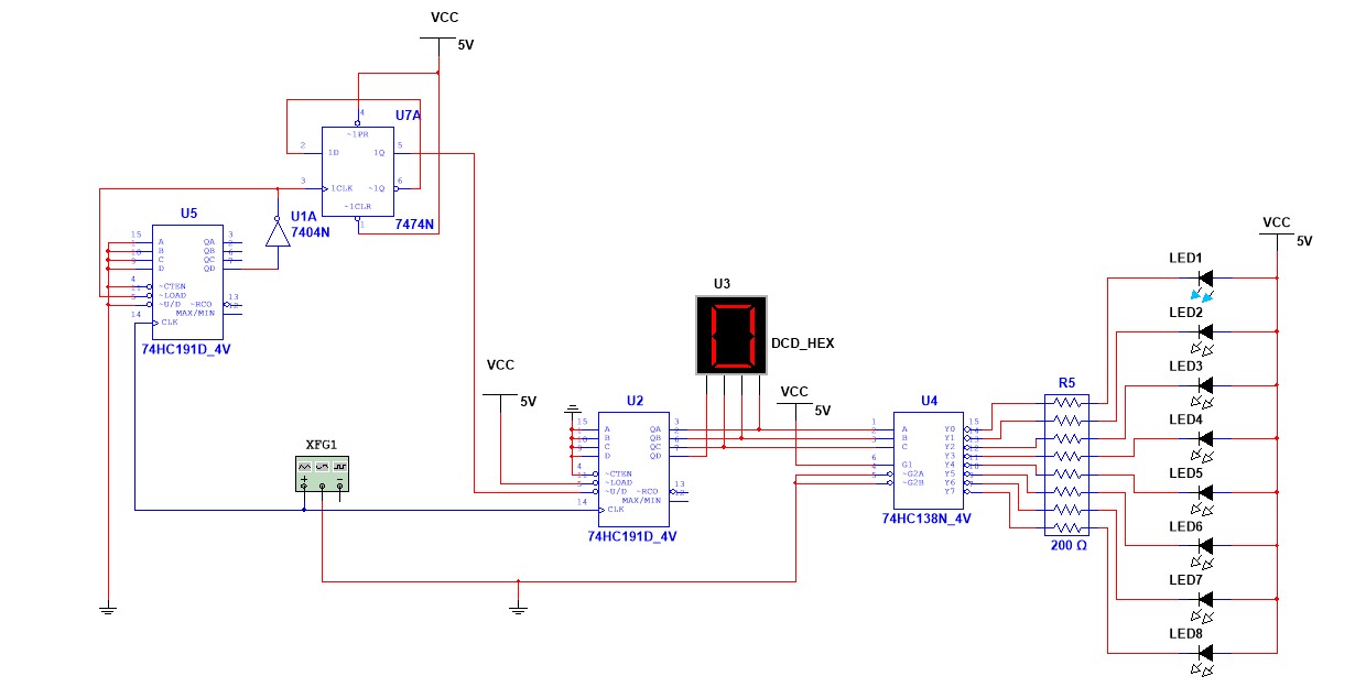 数字电路——流水灯(二)_往返流水灯