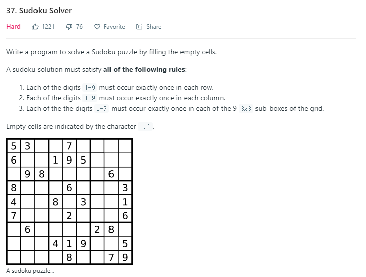 Sudoku Solver - LeetCode