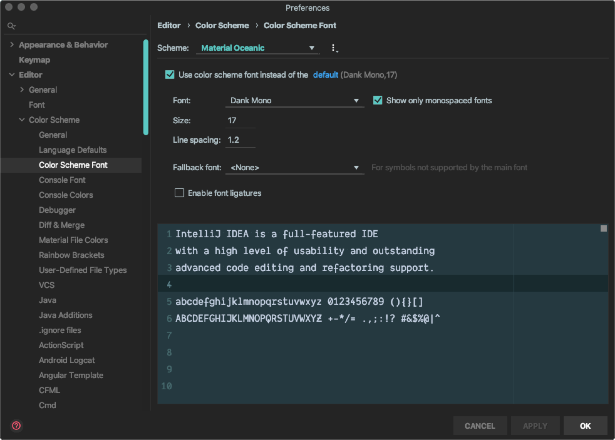 idea插件Material Theme主题设置方法