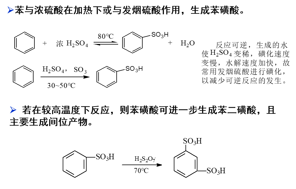 苯的磺化反应方程式图片