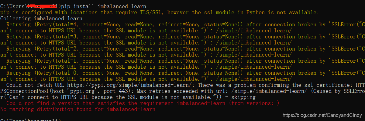 Jupyter Notebook中出现“ModuleNotFoundError: No module named 'imblearn'”错误 ...