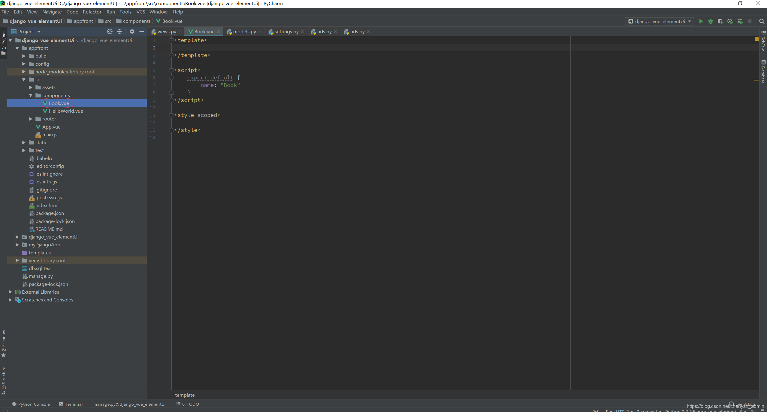 Создание проекта django в pycharm