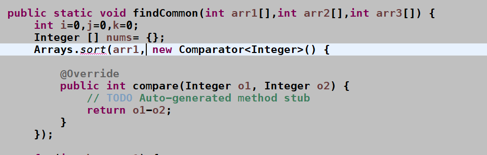 The method sort(int[]) in the type Arrays is not applicable for the ...