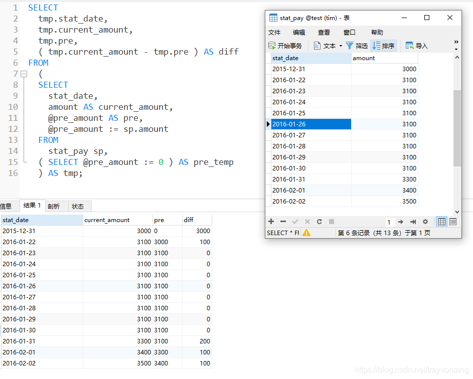 Use variables to save the previous value