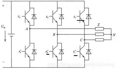 两电平三相电压源逆变稽的原理图