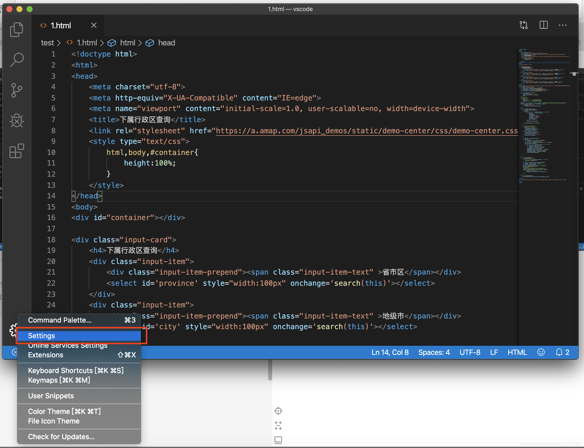 Visual Studio Code (VSCode)怎么关闭侧边栏的预览(Minimap)_visual studion minimap ...