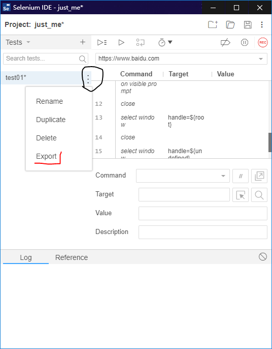 selenium IDE 新版的使用（代码导出修改使用unite test）_selenium ide导出-CSDN博客