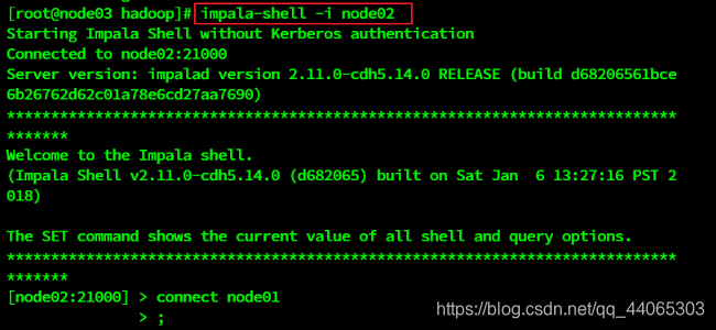 Impala shell命令参数