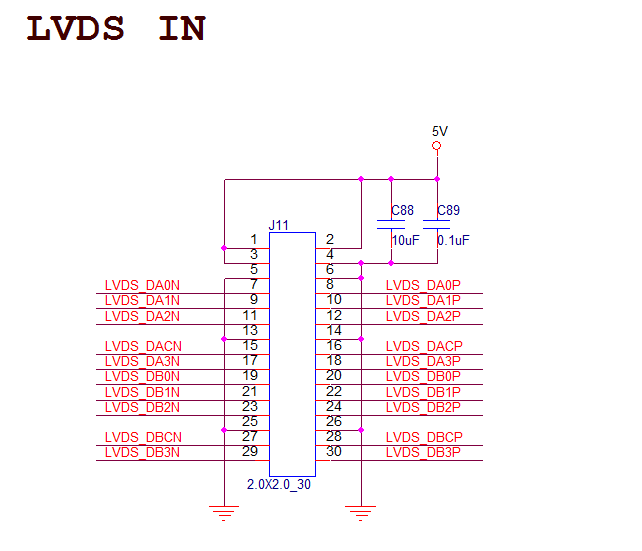 LVDS 转EDP转换板