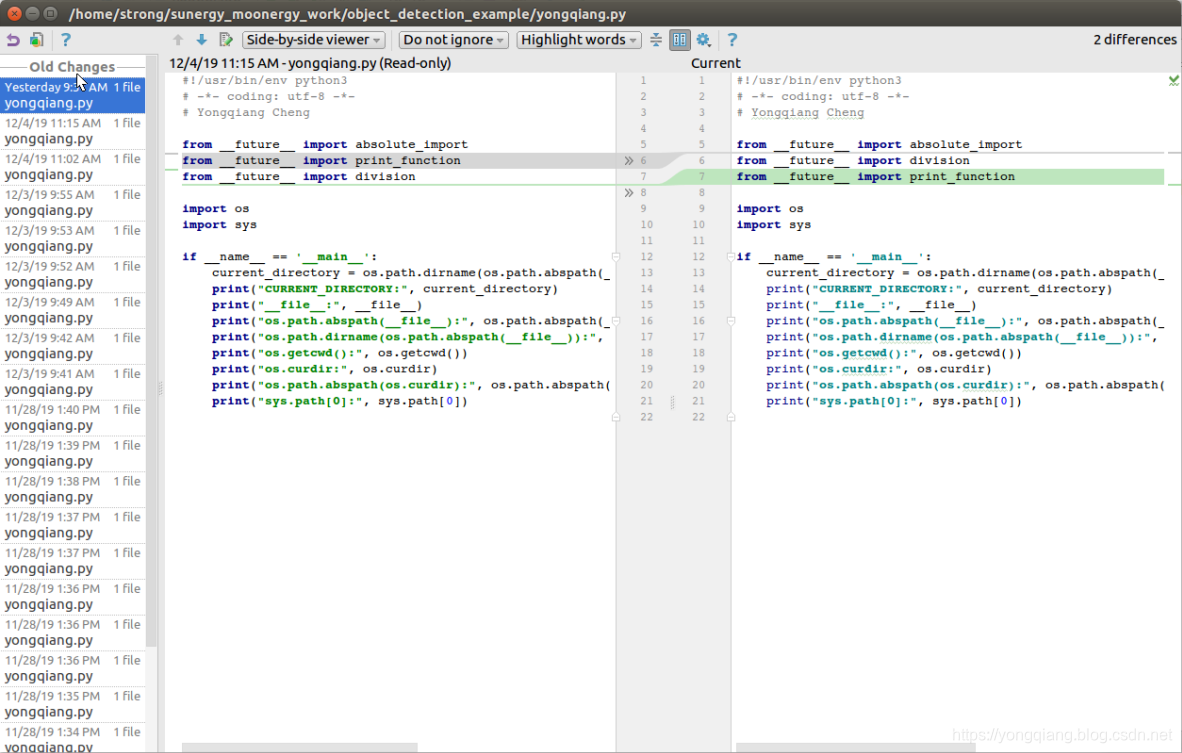 PyCharm - Show History (历史版本回滚)_pycharm history-CSDN博客