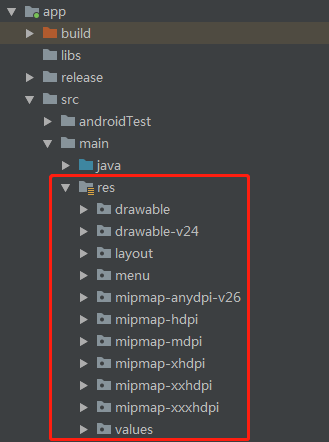 【Android】Android Studio中新创建的app目录结构