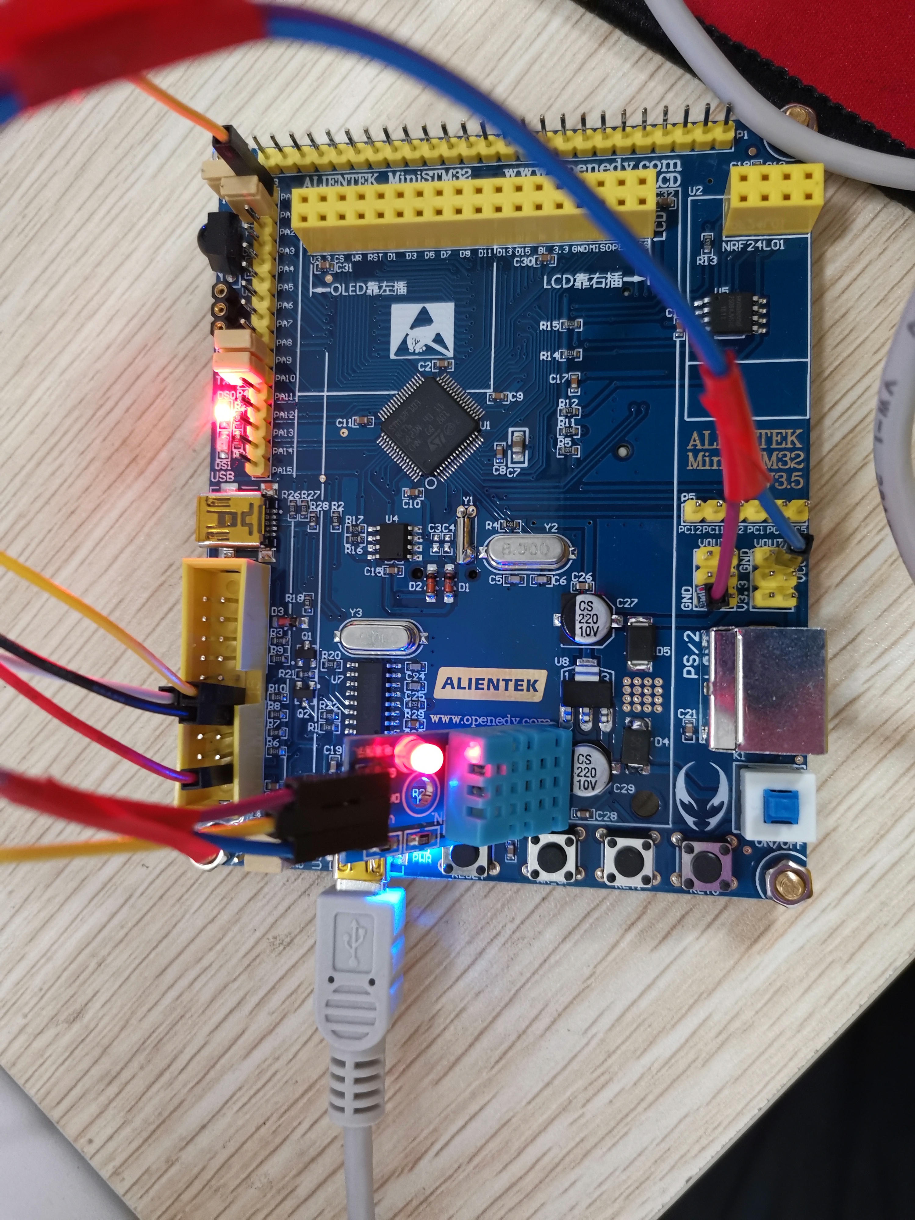 dht11通過串口打印數值實驗基於stm32f103rct6