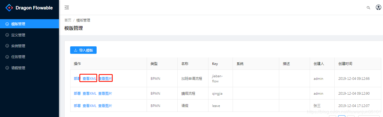 工作流实战_04_flowable 流程的模板的图片和xml显示