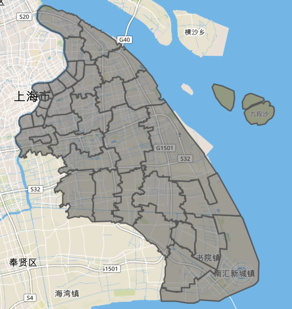 浦东区域街道划分图图片