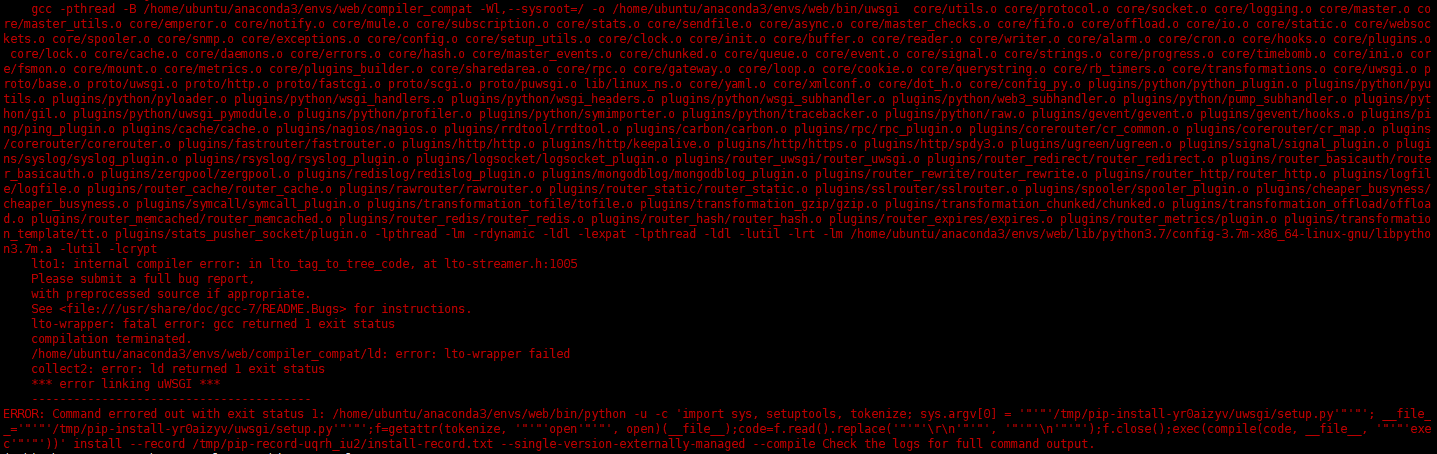 Provider returned error. Ld returned 1 exit status.