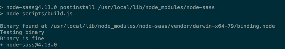 Error: Node Sass does not yet support your current environment: OS X 64-bit with Unsupported runtime