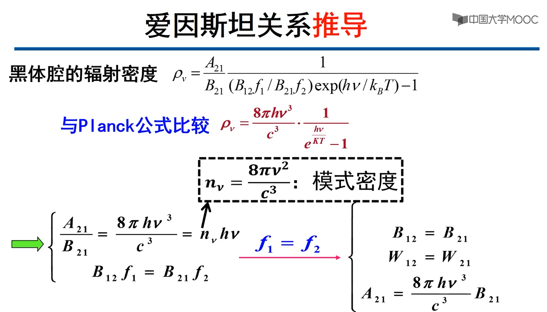 12,三个爱因斯坦系数之间的关系11,受激吸收10,受激辐射9,自发辐射8