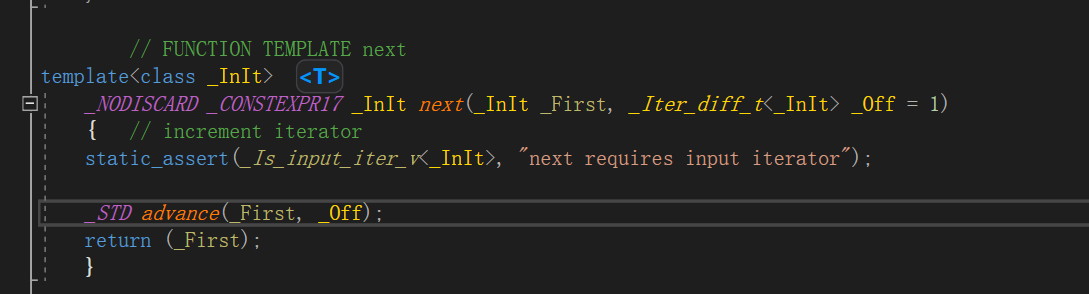 C++ STL iterator related auxiliary functions advance(), next(), prev ...