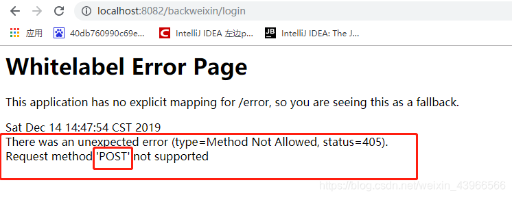 Springboot Request Method POST Not Supported