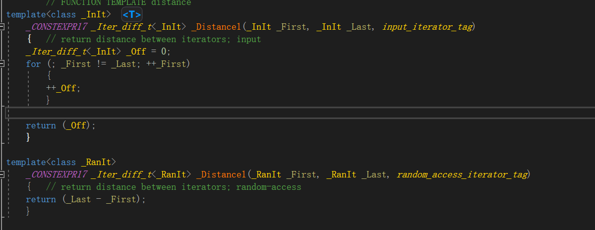 C++ STL iterator related auxiliary functions advance(), next(), prev ...