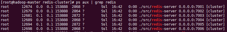 运行六个redis