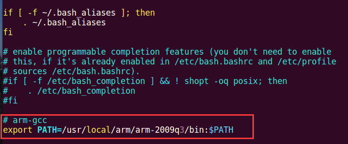  ~/.bashrc