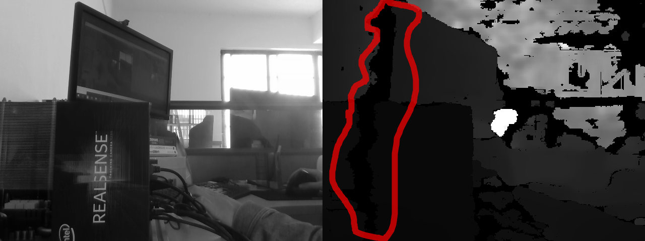 intelrealsensed435深度图为什么会出现残影invaliddepthband无效深度