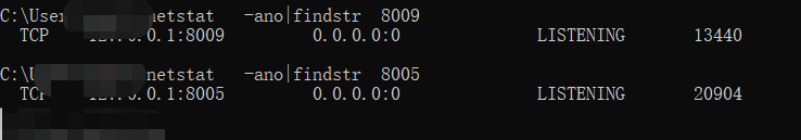 Several ports (8005, 8008, 8009) required by MyEclipse Tomcat v8.5 are already in use