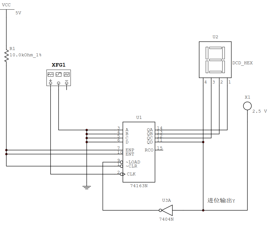 74ls161异步清零电路图图片