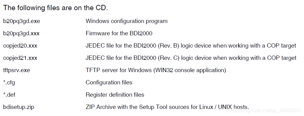 bdiGDB运行路径下具体文件