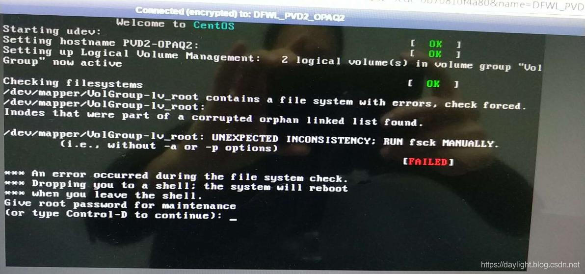 File Change Error linux 系统启动故障处理(an error occurred during the file system check)-CSDN博客
