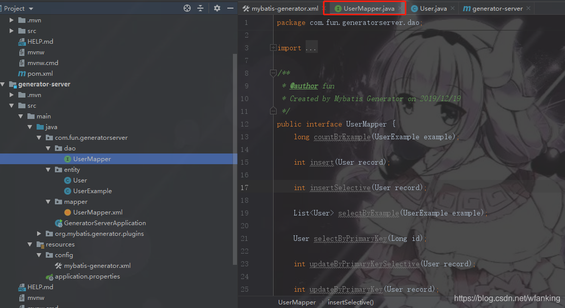 mybatis-generator自动生成代码 自动生成mapper