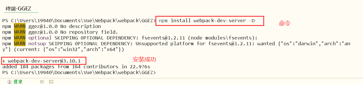安装webpack-dev-server