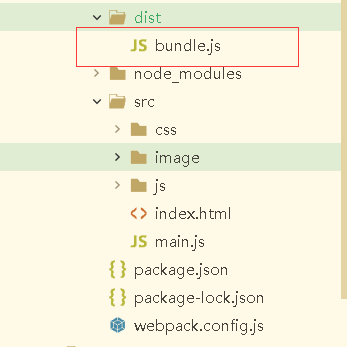 通过命令自动新建一个bundle.js