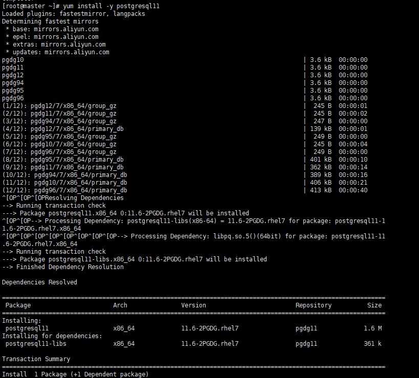 postgresql yum repo