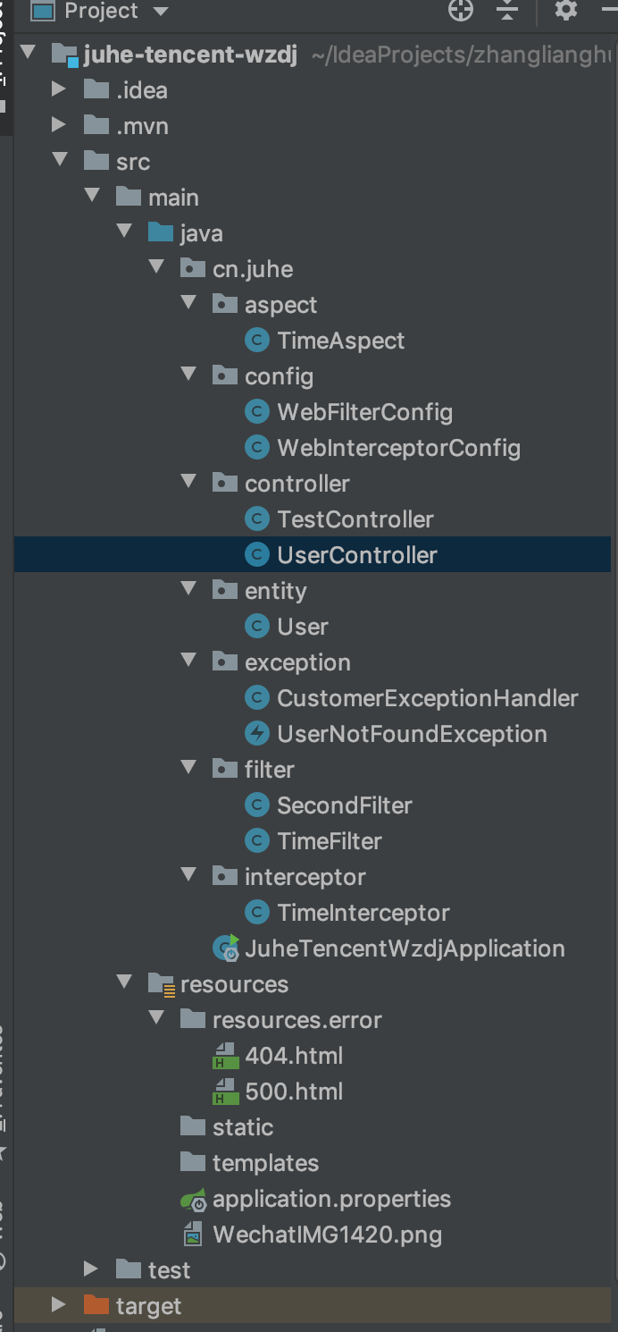 springboot fitler interceptor Aspect ControllerAdvice 一网打尽